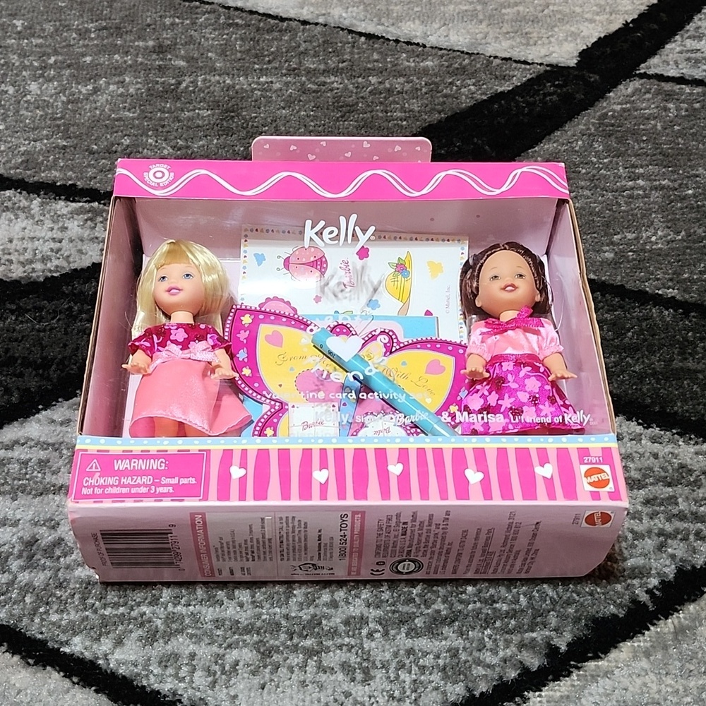 MATTEL 2000 KELLY SISTER OF BARBIE & MARISA FRIEND VALENTINE DOLL & ACTI…